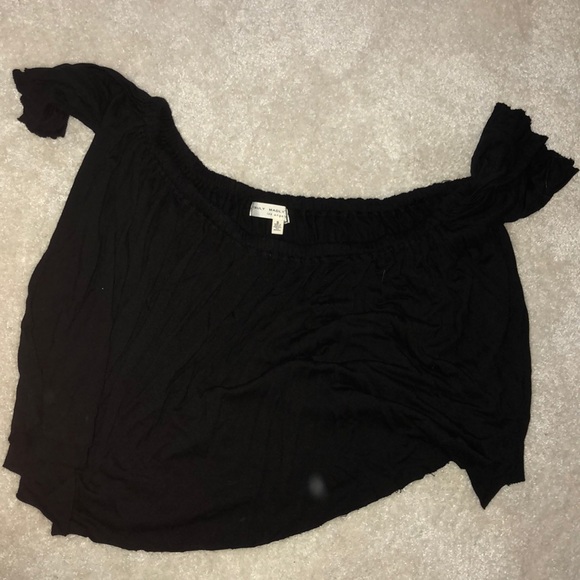Black off shoulder top - Picture 1 of 3